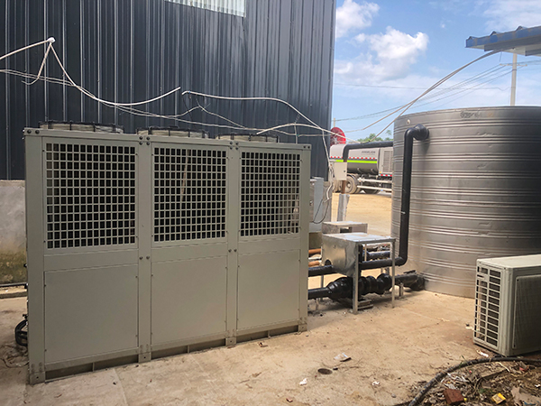 混凝土攪拌55度空氣源熱泵熱水系統